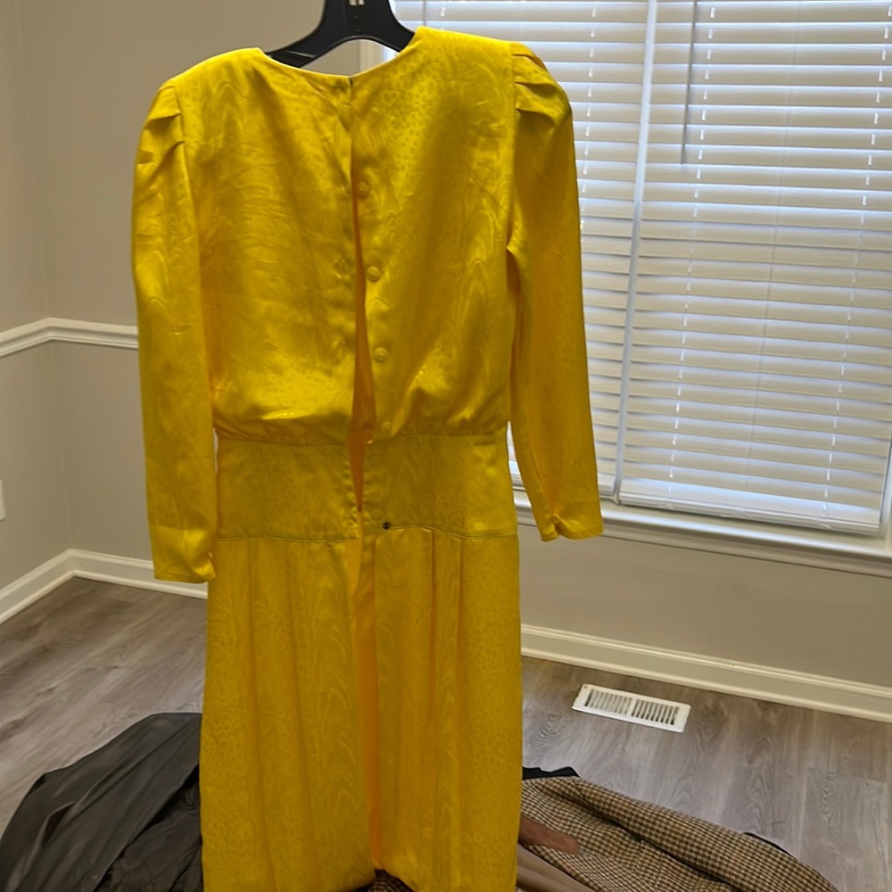 Yellow women’s springtime dress